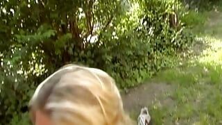 German MILF with an amazing body loves fucking in the backyard