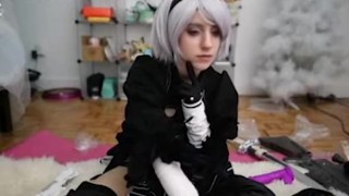 Lana Rain 2B Cosplay Camshow