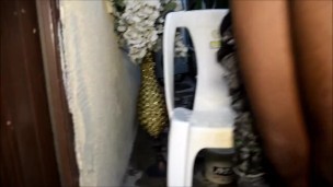 Rough Sex Outside with Ebony Babe