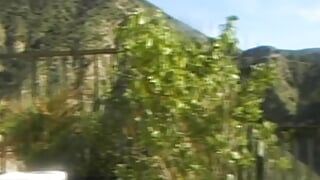 An amazing German slut gets her asshole pounded in the backyard