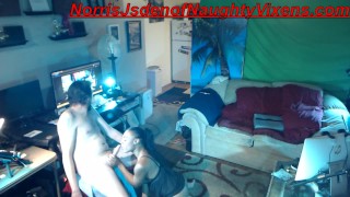 Bella comes by for another suck&fuck session; hot ebony bjdoggiecowgirlcum