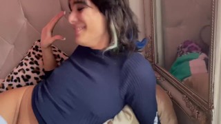 Femboy in Latex Takes 9-Inch Cock