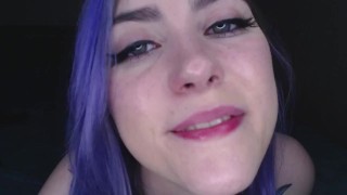 Girl talks to you sweetly while masturbating your cock POV