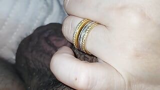 Step mom tricked into handjob by step son dick