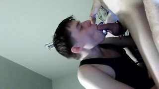 Fag Sucks big Straight cock b/c girlfriend won’t. Redux