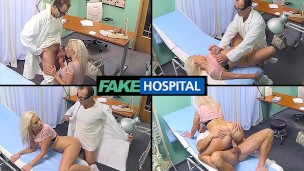 Fake Hospital – Real cheating by a blonde as she spreads her legs and fucks a doctor