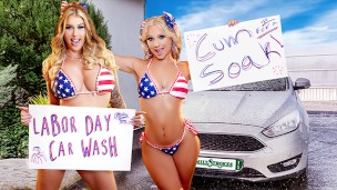 Stepmother And Stepdaughter Carwash