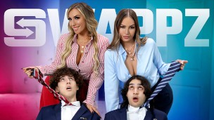 Swappz – Horny Stepmoms vs. Virgin Stepsons