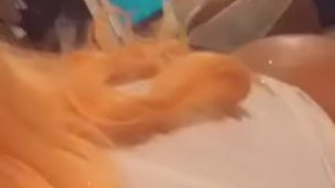 In the mirror shaking my ass