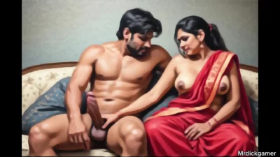 Indian sexy middle aged aunty with 18 year old college boy fucking everyday
